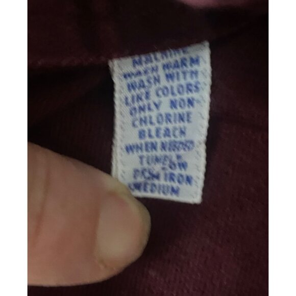 Ralph Lauren Button Down Shirt Mens XL‎ Burgandy Heavy Cotton Long Sleeve - Picture 5 of 10